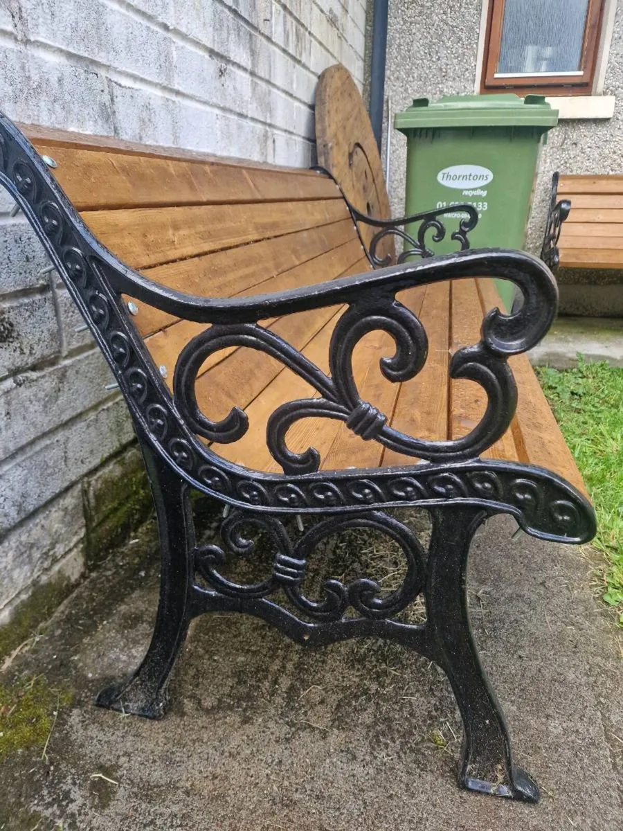 Garden table set Old - heavy cast iron - Image 3