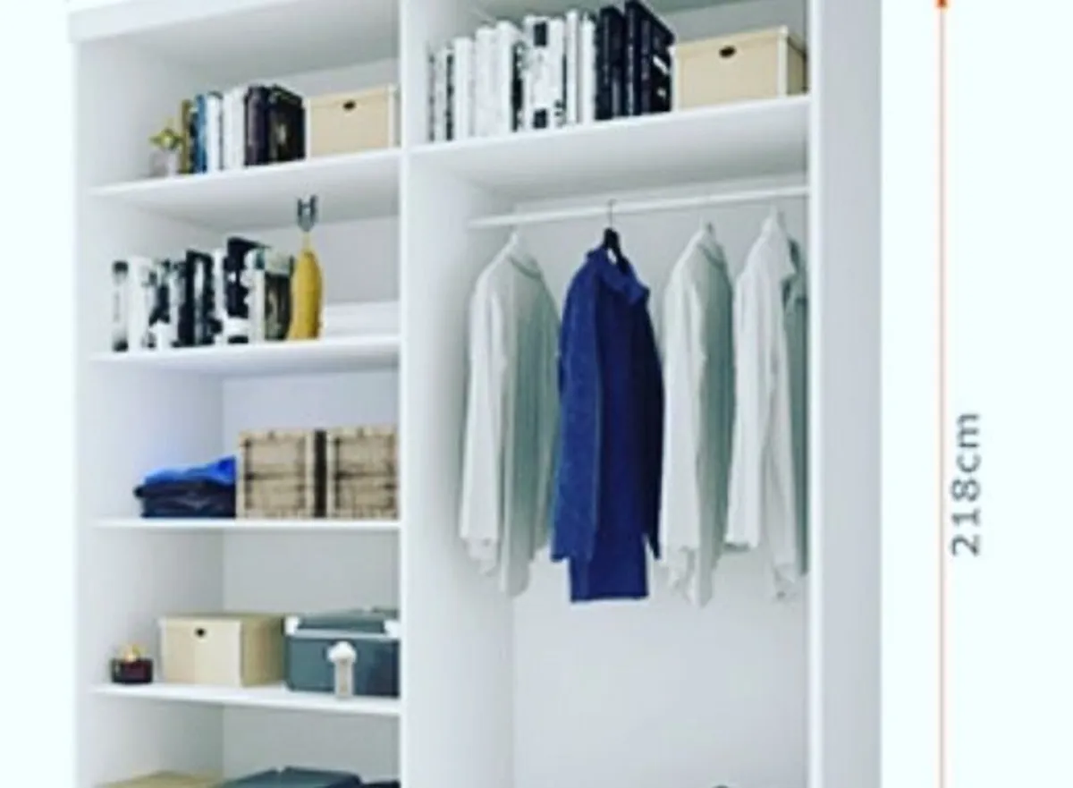 SLIDING WARDROBE 203 CM WITH FULL MIRROR DOORS - Image 1