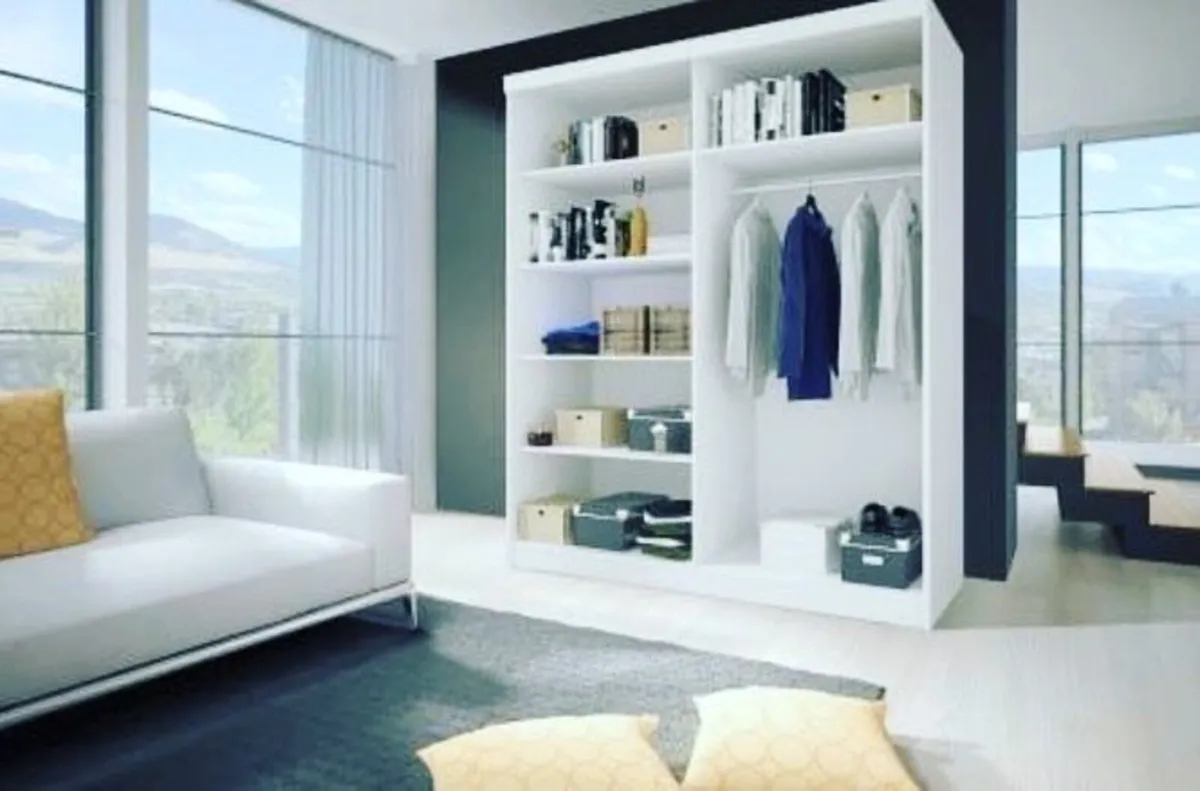 SLIDING WARDROBE 203 CM WITH FULL MIRROR DOORS - Image 4