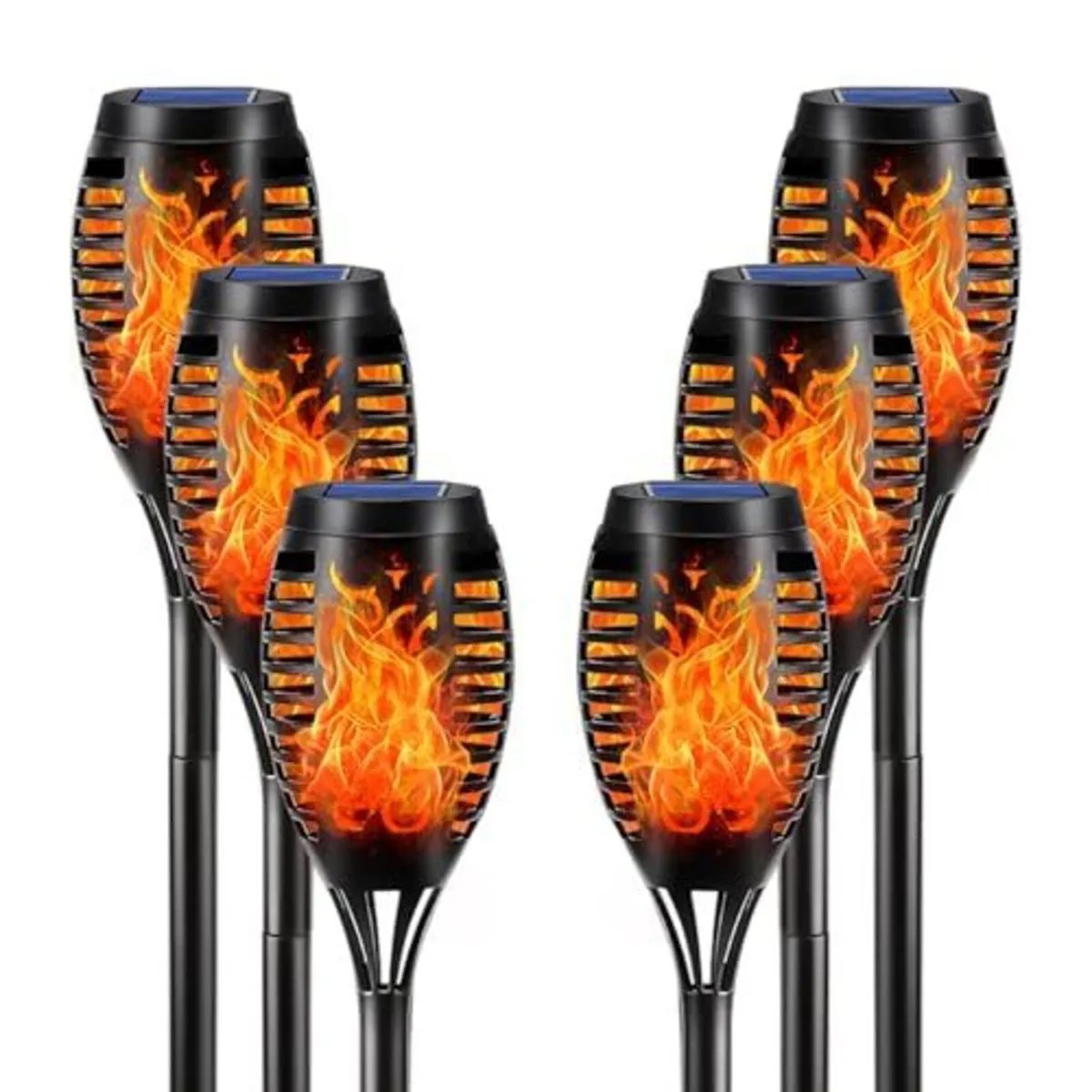 6 Solar Torch Garden Lights Outdoor - Image 1