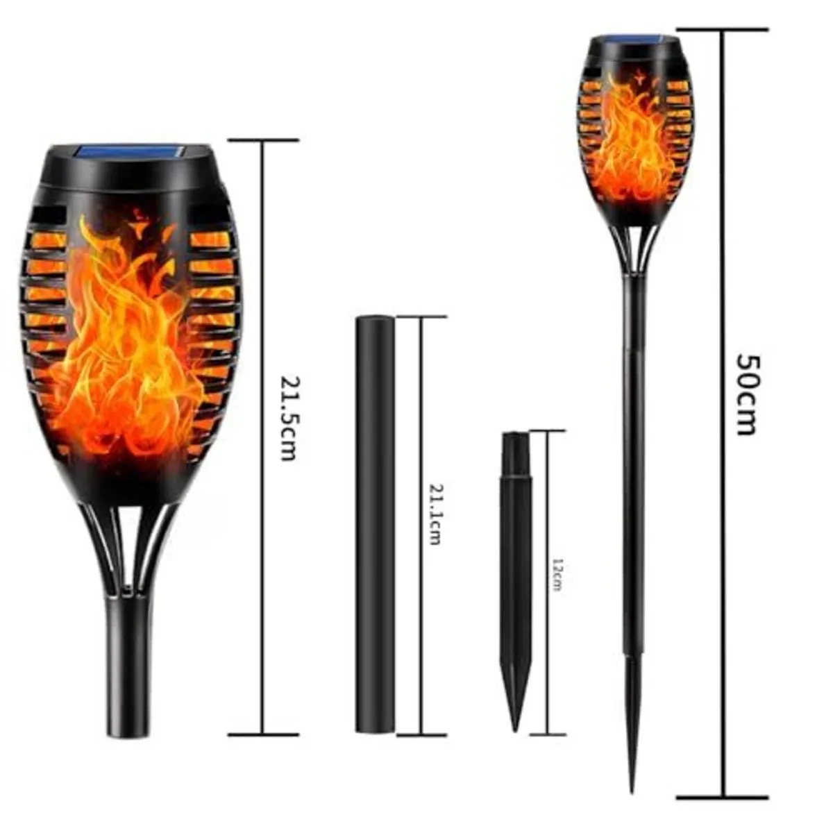 6 Solar Torch Garden Lights Outdoor - Image 2