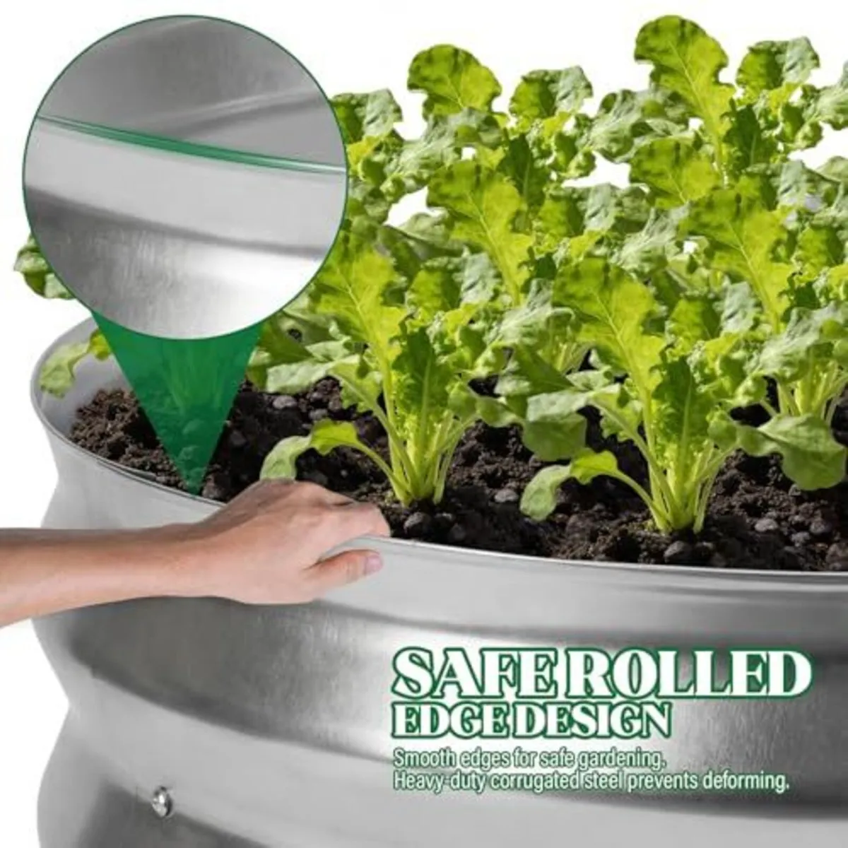 2 Pack Round Raised Metal Garden Beds - Image 4