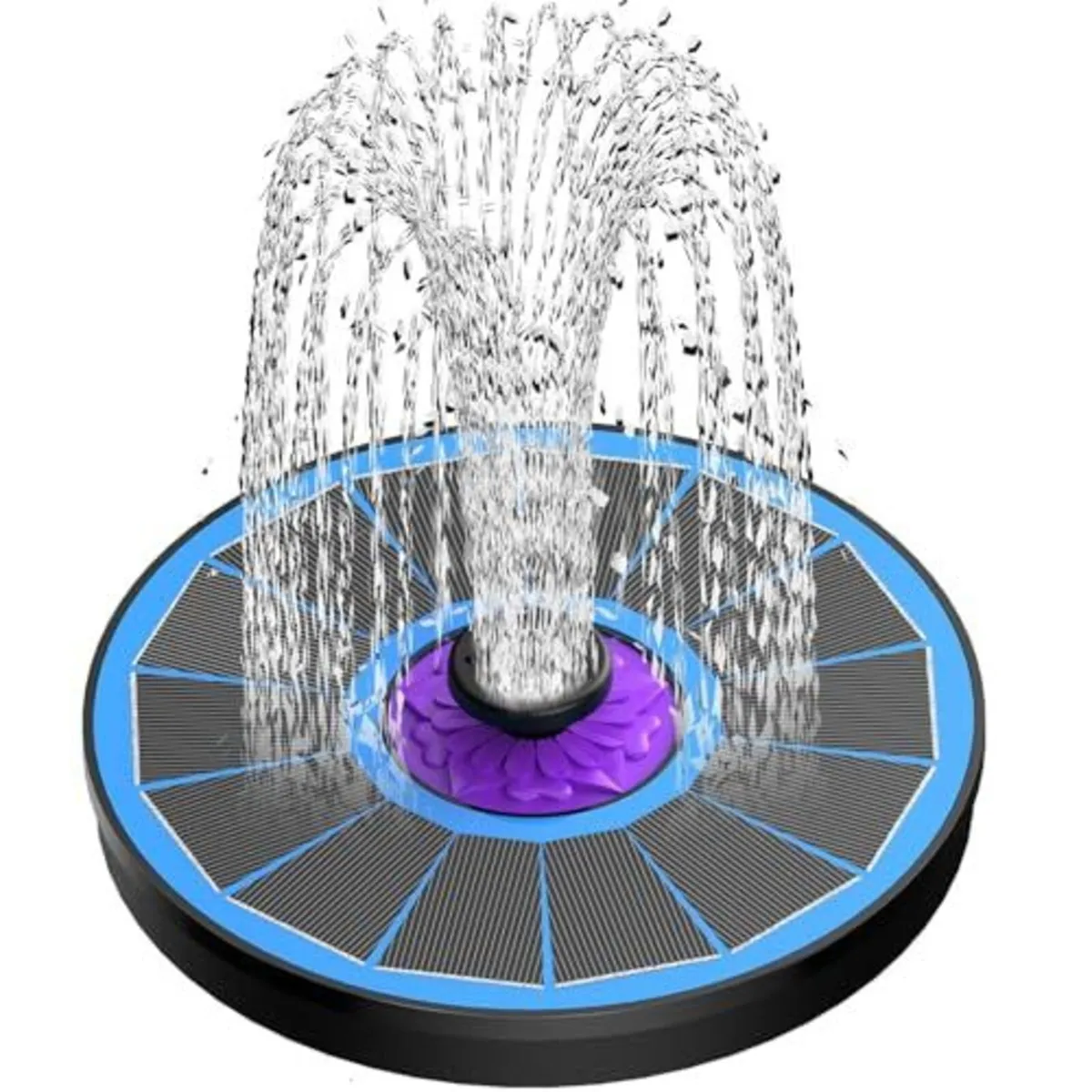 Solar Bird Bath Fountain Pump With 8 Nozzles - Image 1