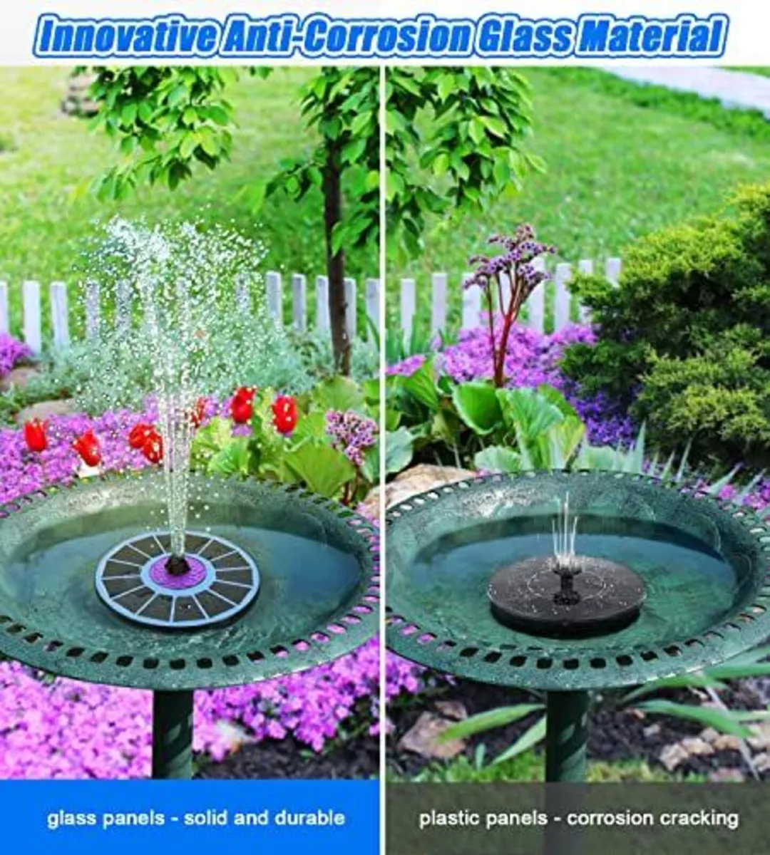 Solar Bird Bath Fountain Pump With 8 Nozzles - Image 3