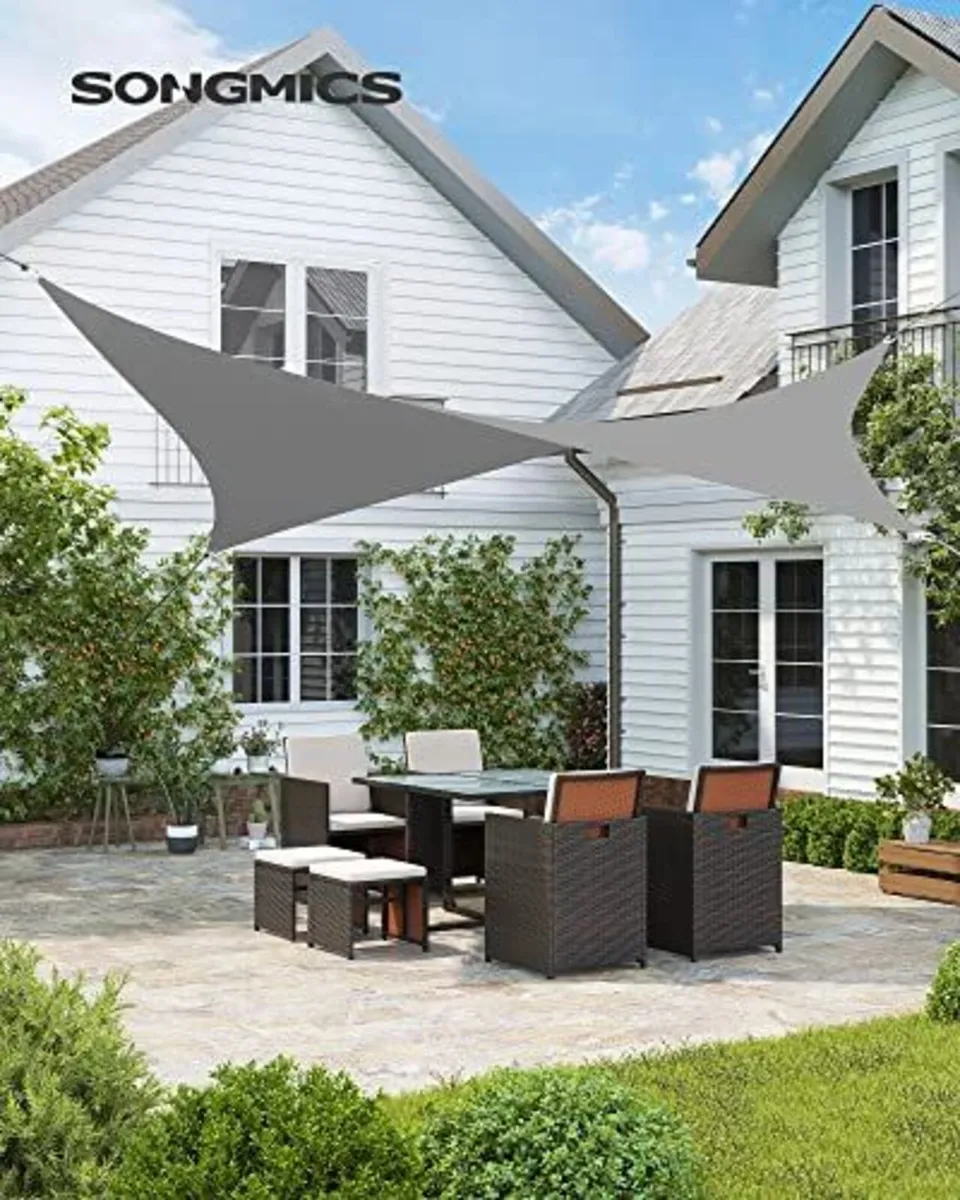 Waterproof Patio Shade Sail 2m x 3m Grey - Image 1