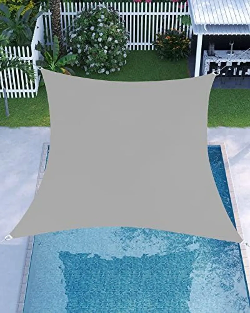 Waterproof Patio Shade Sail 2m x 3m Grey - Image 2