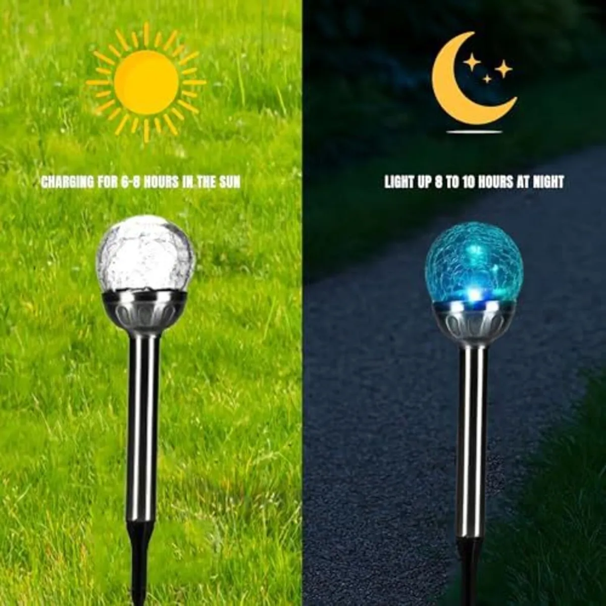 6 Pack Colour Changing Solar Path Lights - Image 3