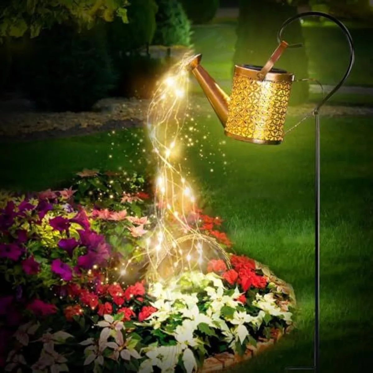 Solar Watering Can Garden Light Decoration - Image 1