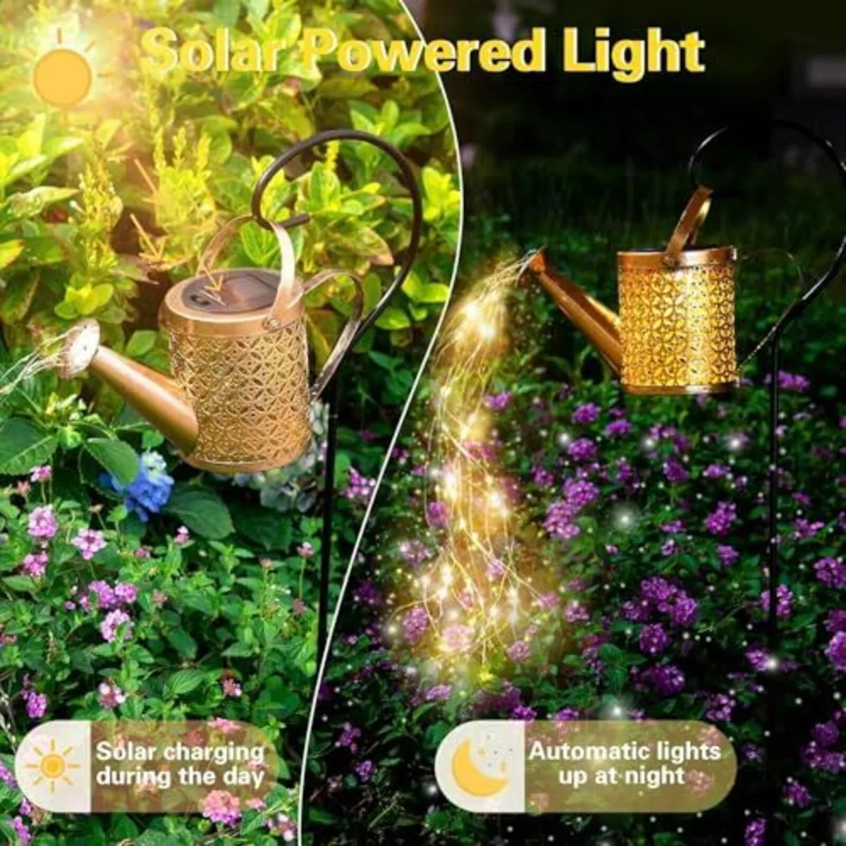 Solar Watering Can Garden Light Decoration - Image 3