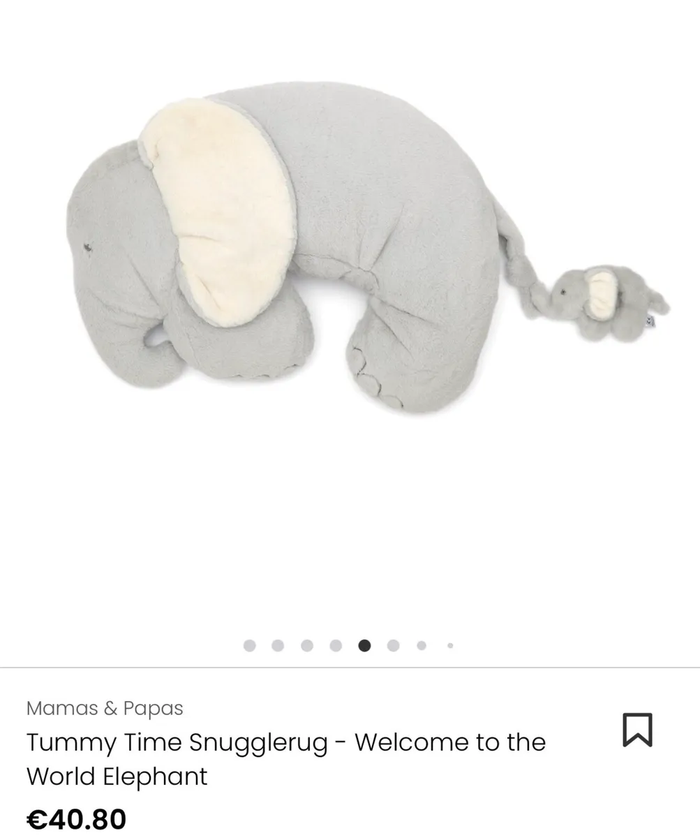 Mamas and Papas Tummy Time Elephant - Image 2