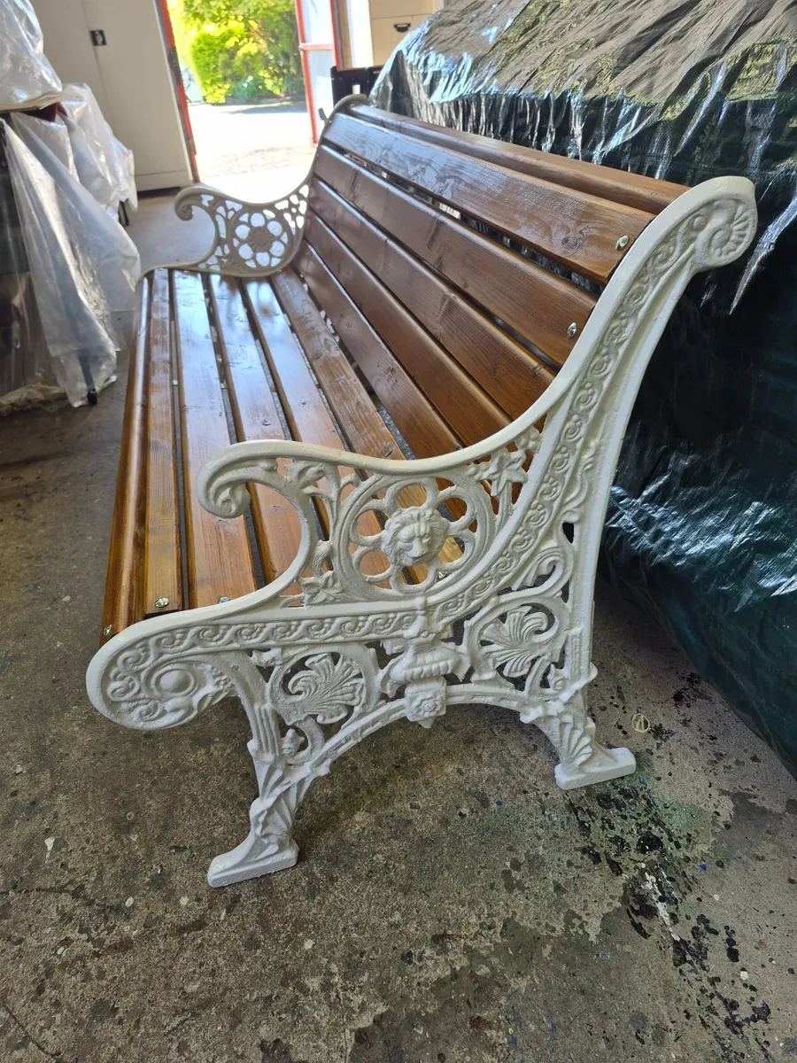 Cast iron Garden bench 5 feet long - Image 2