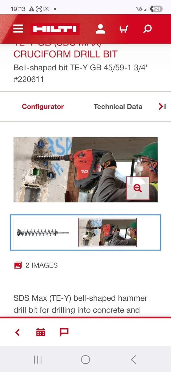 HILTI CRUCIFORM DRILL BIT - Image 4