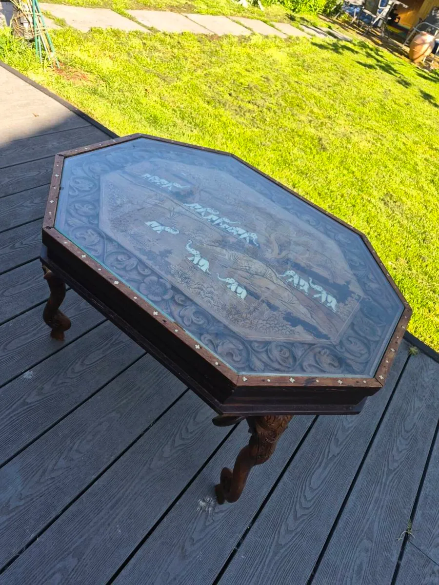 Handmade Indian Inlayed Coffee Table - Image 2