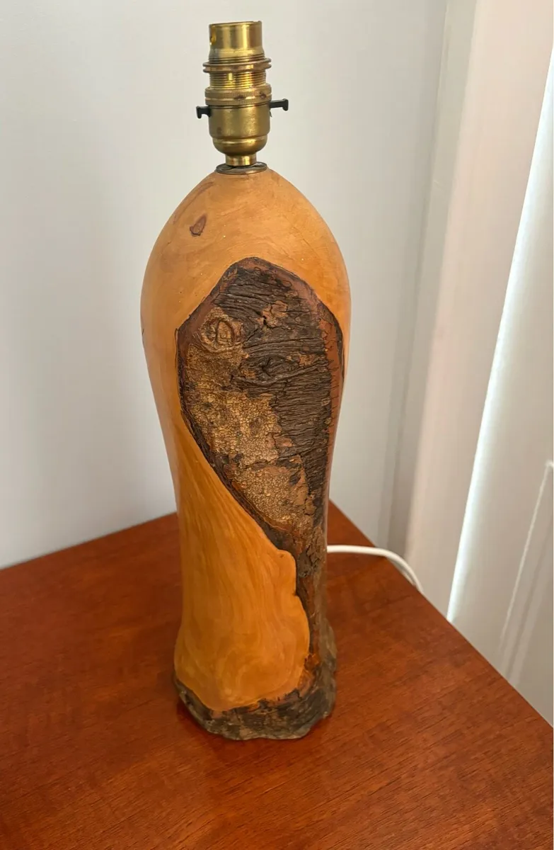 Handcrafted wooden table lamp - Image 1