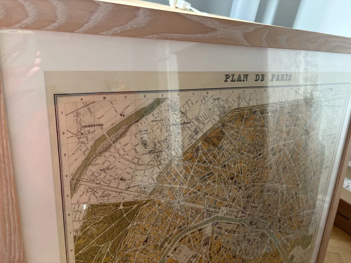 Framed old map of Paris - Image 3