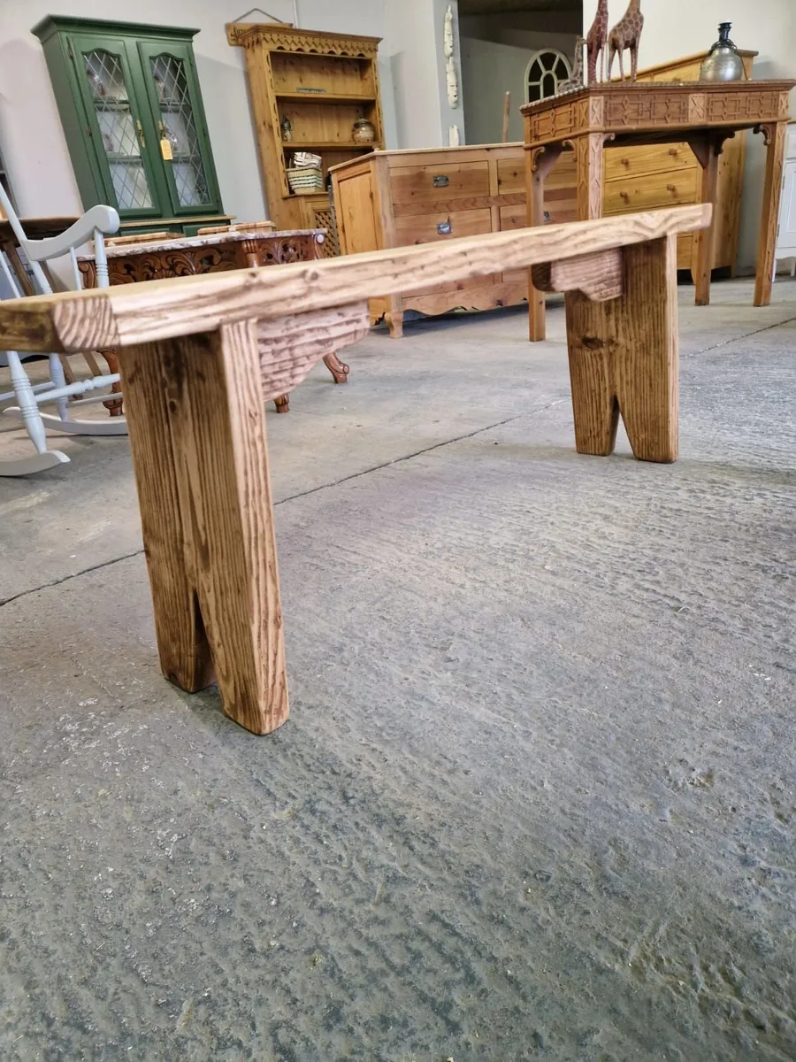 Reclaimed pine benches, pine workshop - Image 2