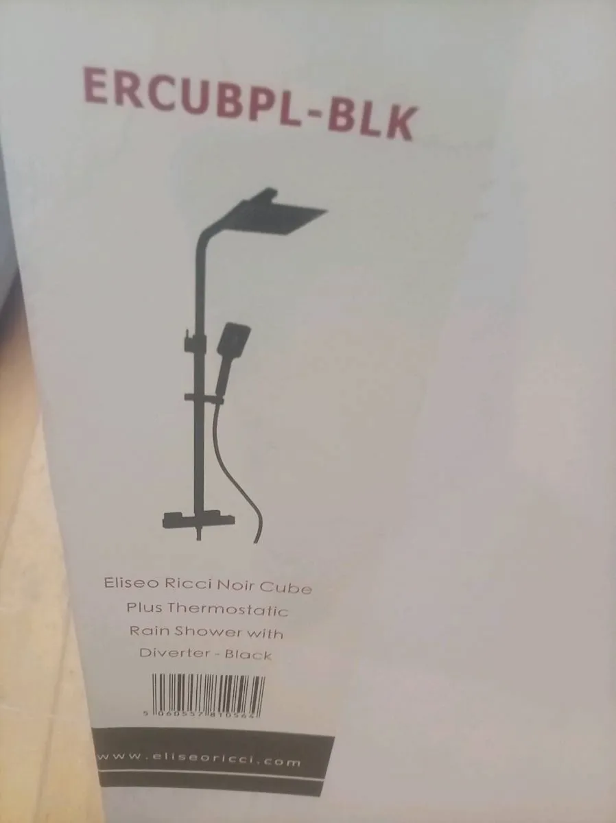 Eliseo Ricci black thermostatic rainfall shower - Image 2