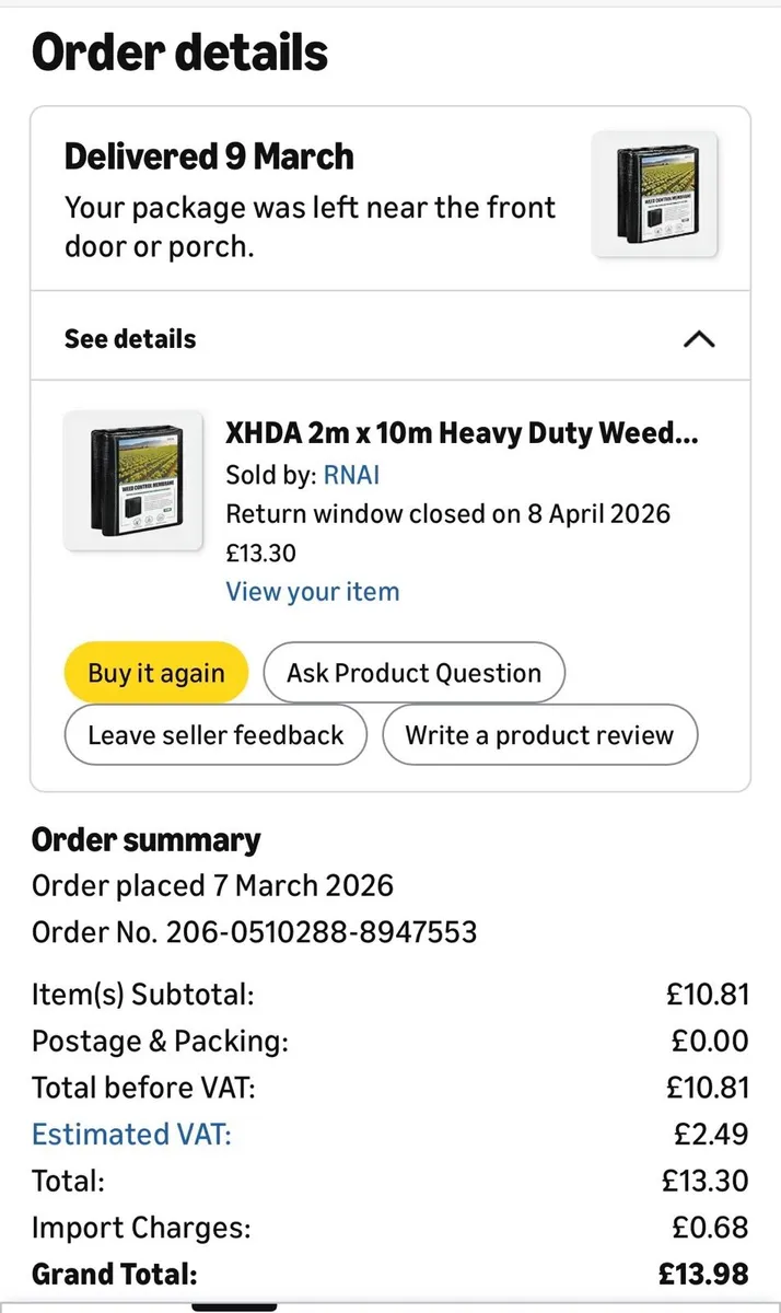 weed control 10x2 m heavy duty in swords - Image 2