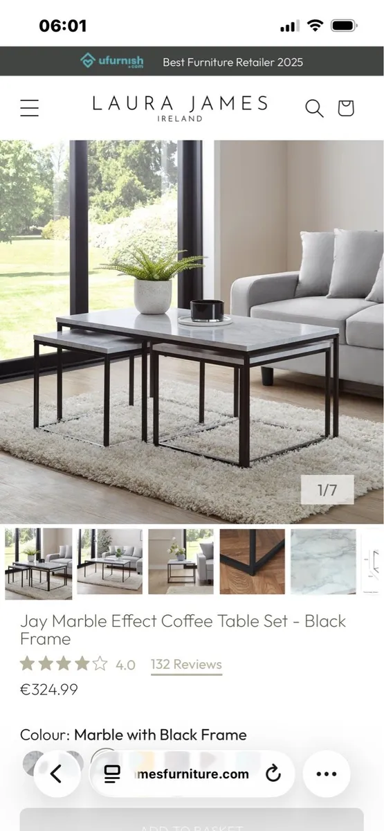 Coffee table and side table set - Image 1