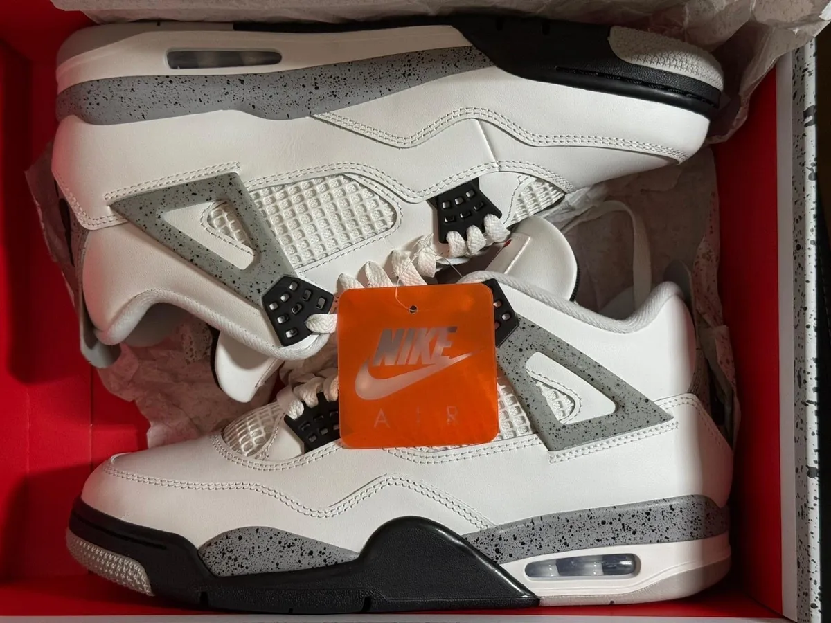 Air Jordan retro 4 white cement - Image 1