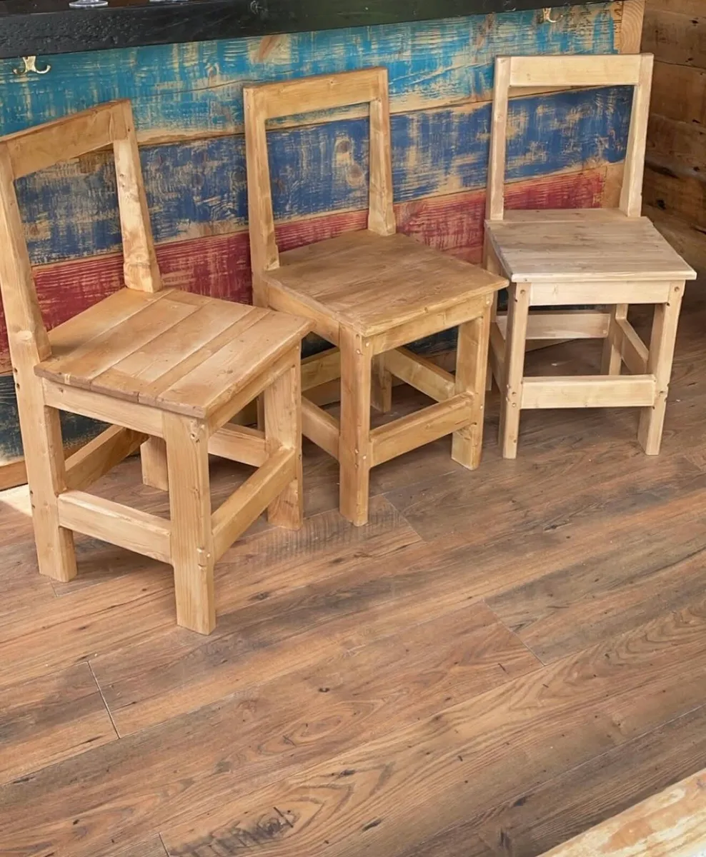 Wooden barstools and chairs - Image 2