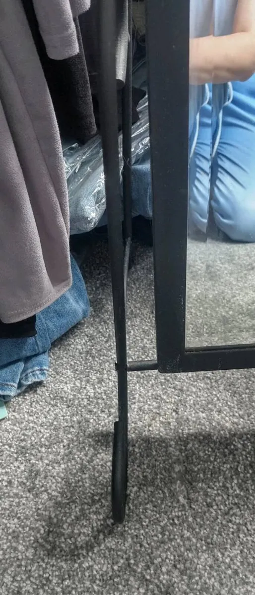 Cast iron mirror black freestanding barely used - Image 2