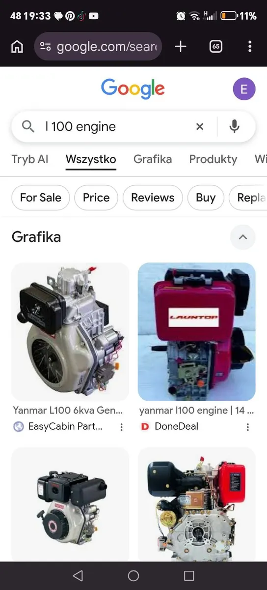 Yanmar l100 One cylinder diesel engine