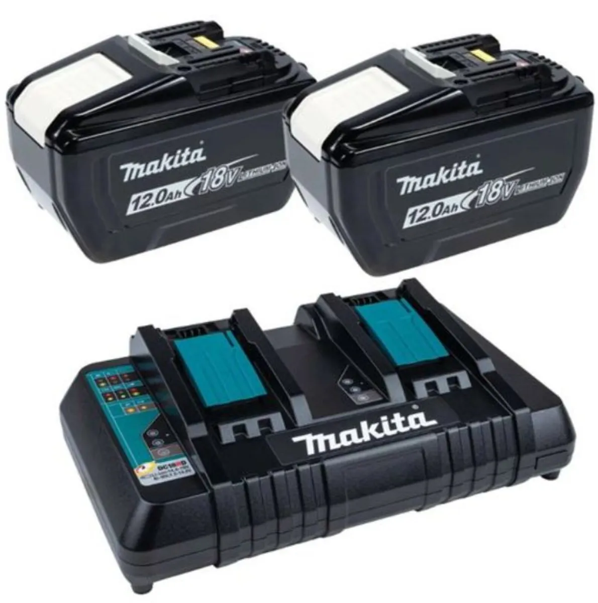 Makita 2x BL18120 12ah 18V Batteries & DC18RD