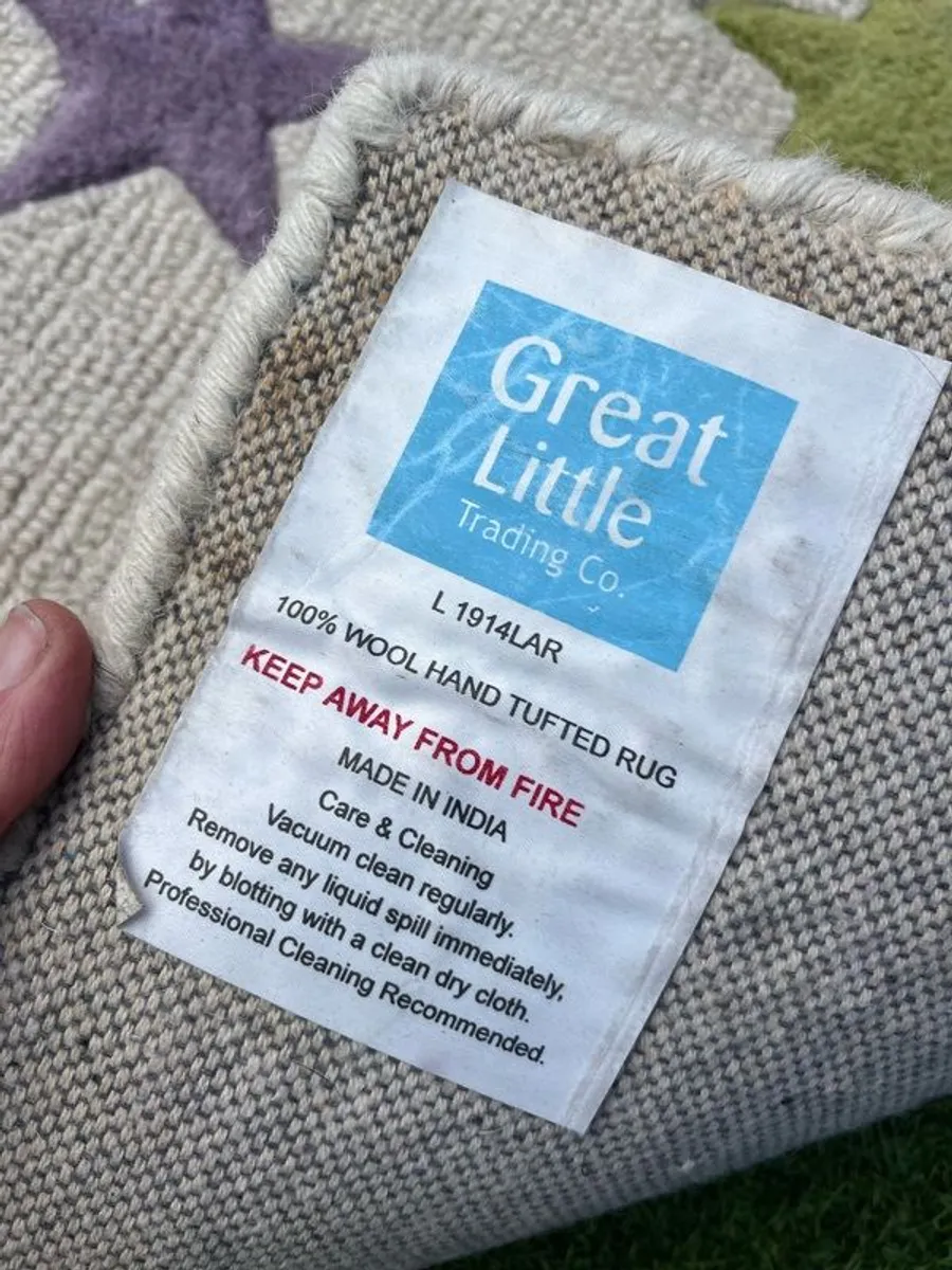 Great Little Trading Co. Hand-Tufted Wool Star Rug - Image 2