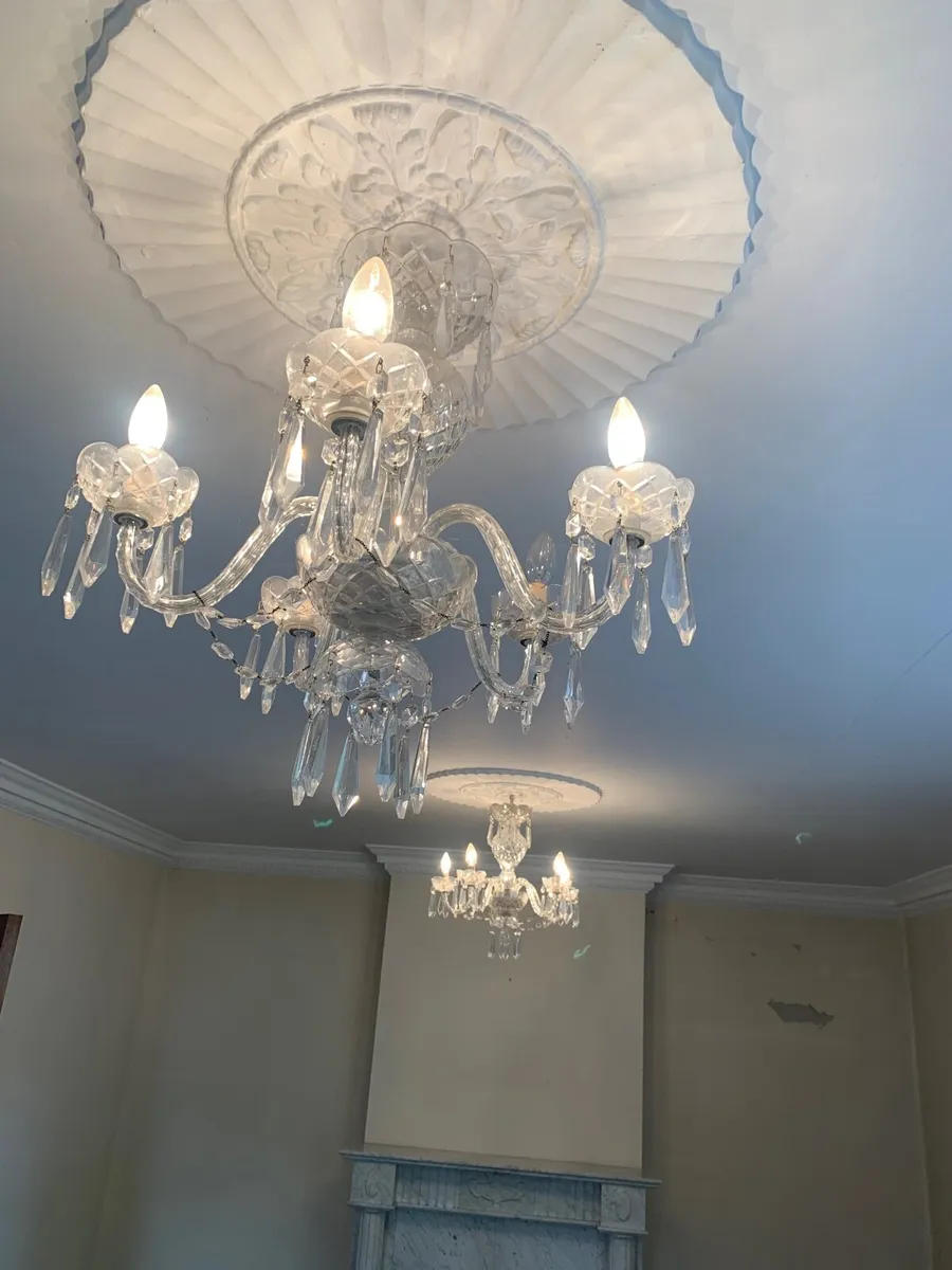 Waterford crystal chandeliers x3 - Image 1