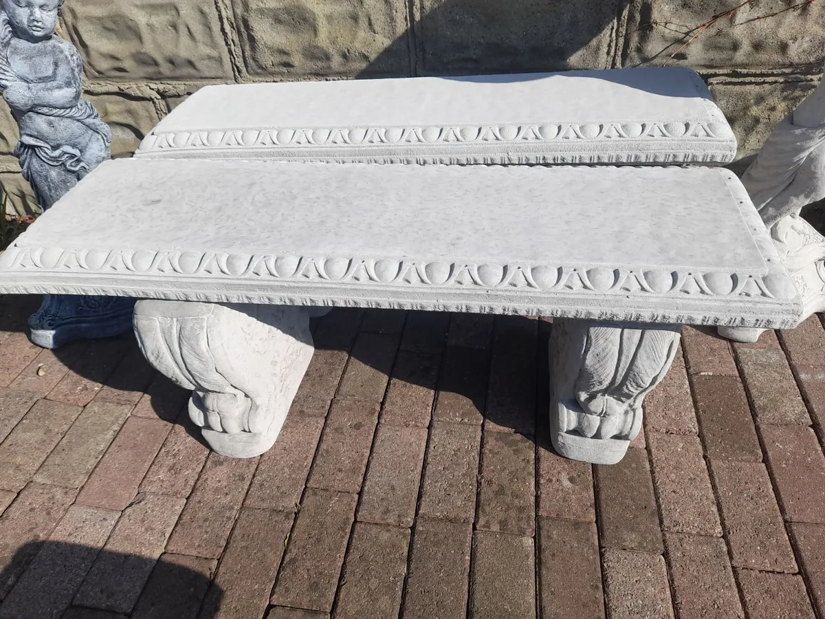 Garden Bench and Matching Bird Bath - 85 Each - Image 2
