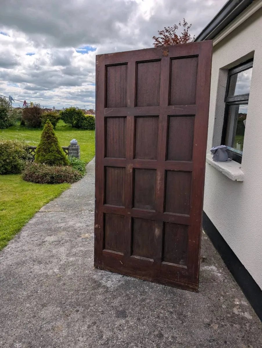 Double teak doors - Image 1