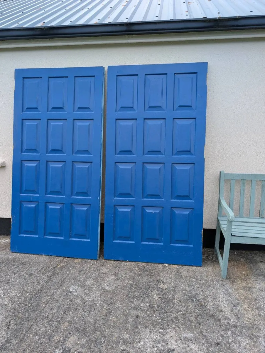Double teak doors - Image 2