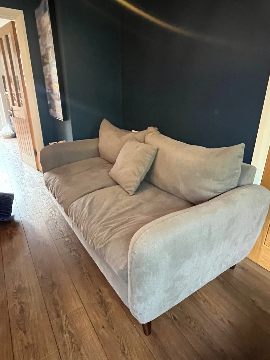 Harvey Norman two piece charcoal grey sofa set - Image 3