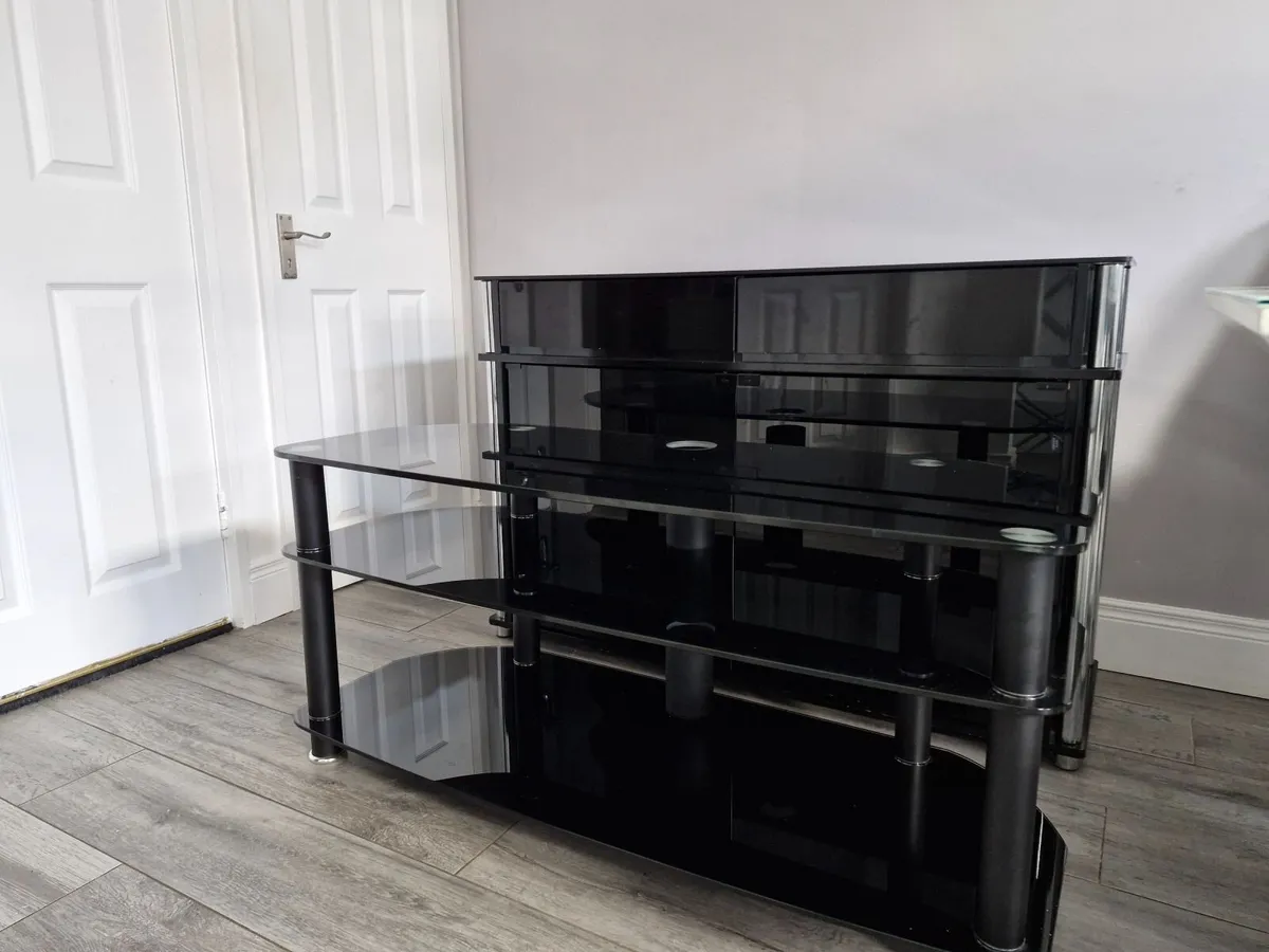 Black Glass Sideboard and Tv stand - Image 4