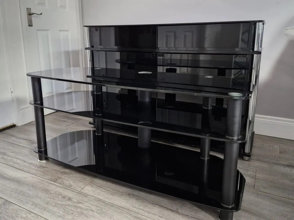 Black Glass Sideboard and Tv stand - Image 2