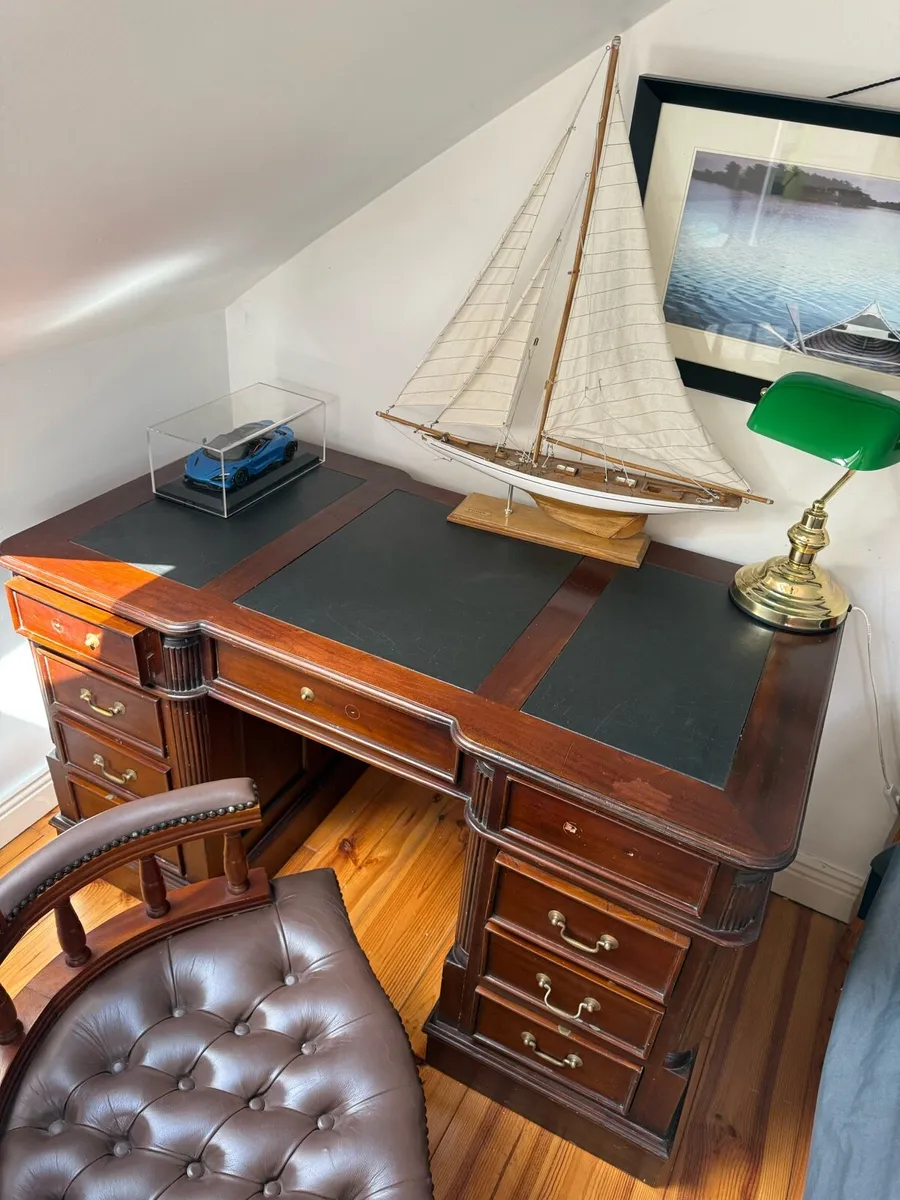 Chesterfield chair and partners desk - Image 3