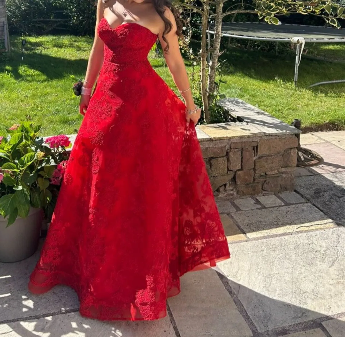 Stunning red lace Debs Dress - Image 1
