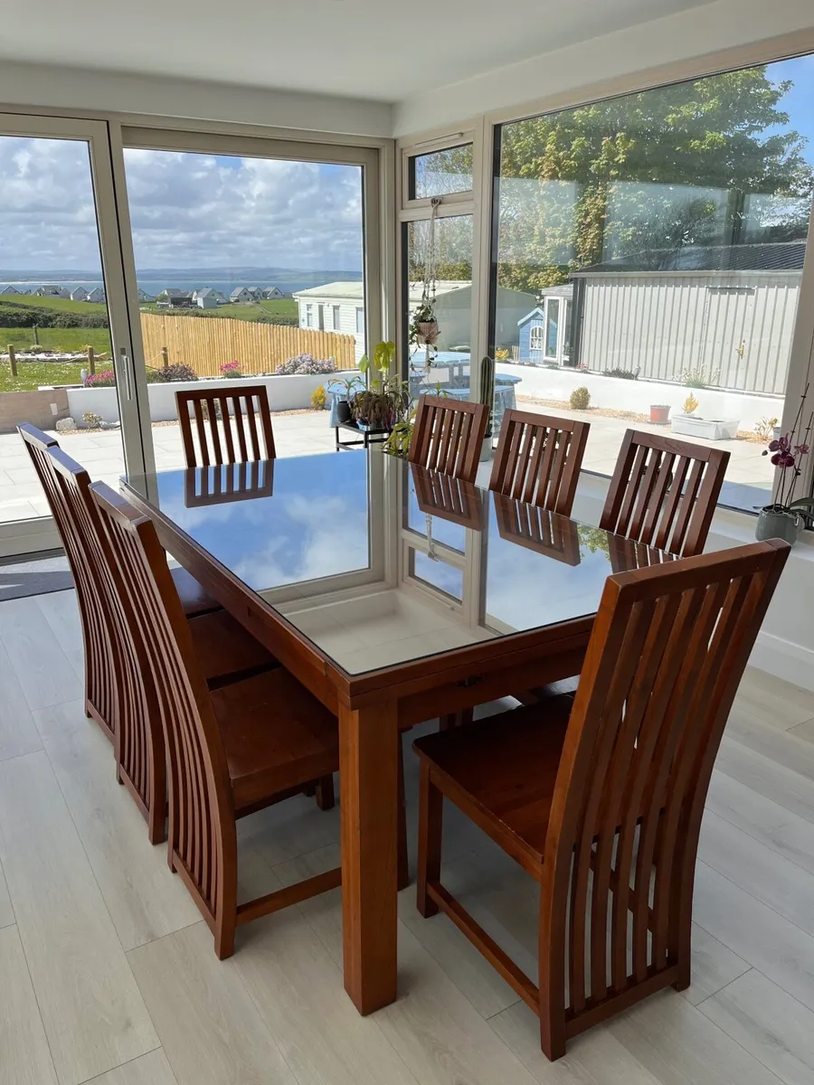 Solid Oak Table & Chairs - Image 1