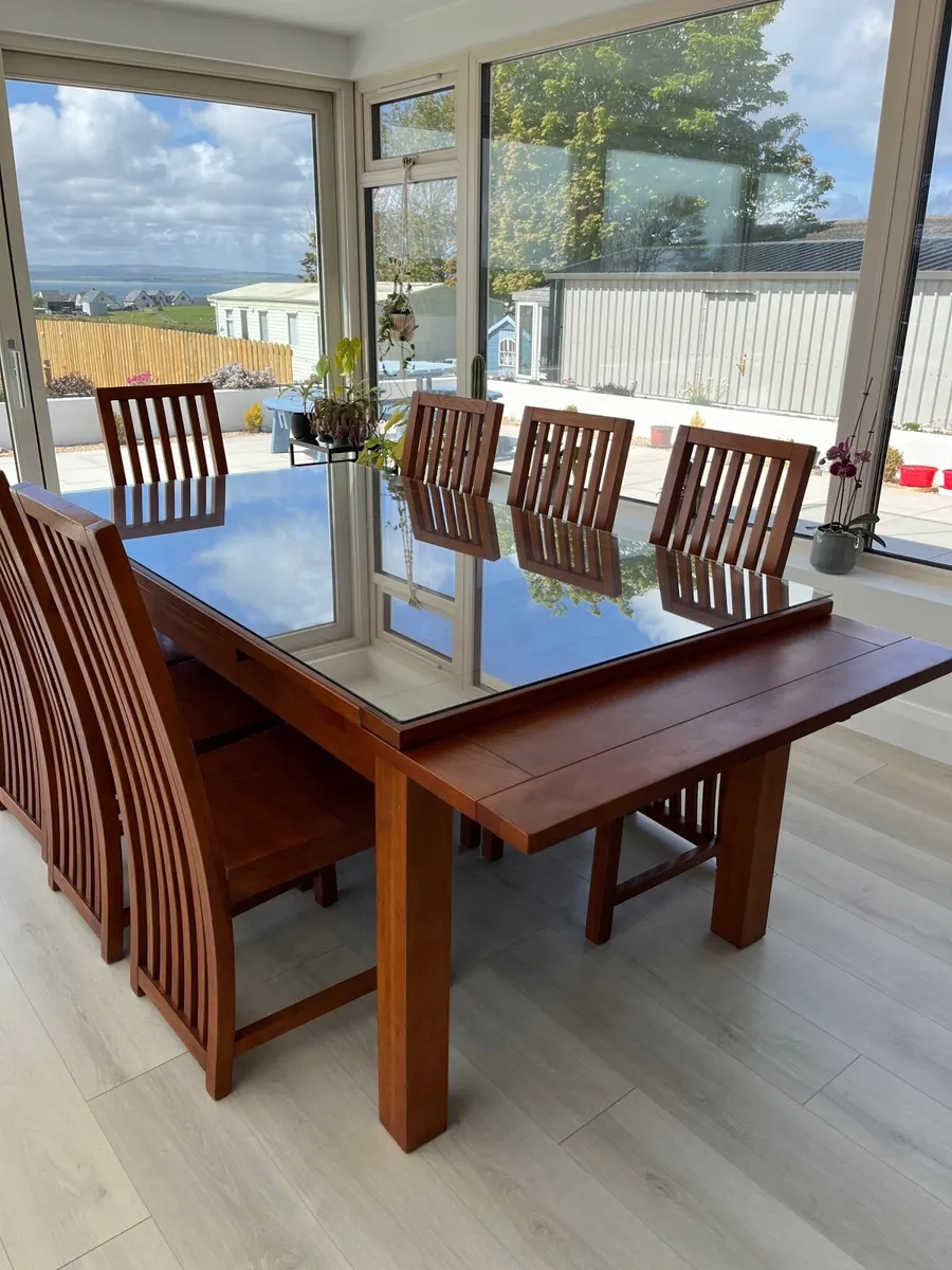 Solid Oak Table & Chairs - Image 4