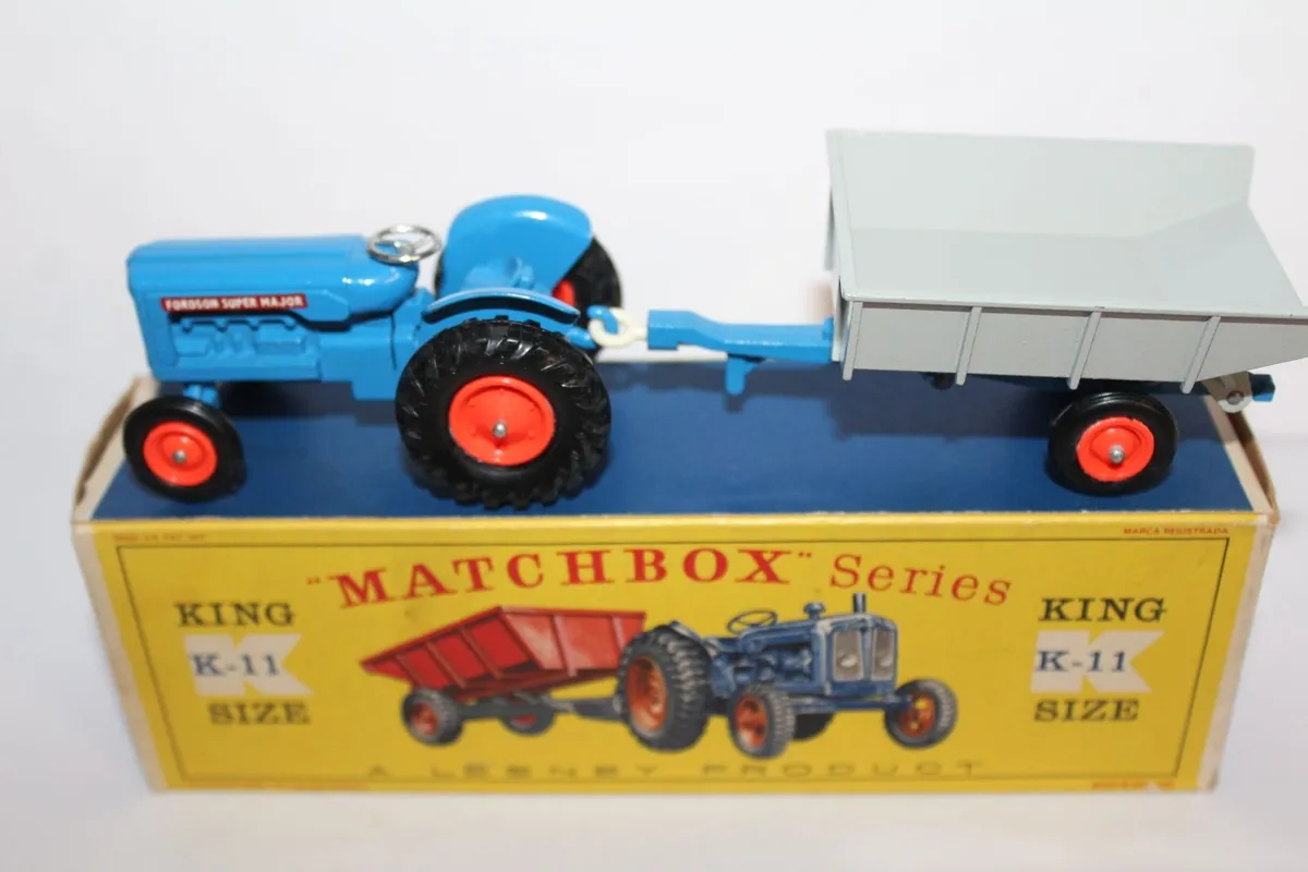 Rare Matchbox Kingsize Fordson Tractor & Trailer - Image 1