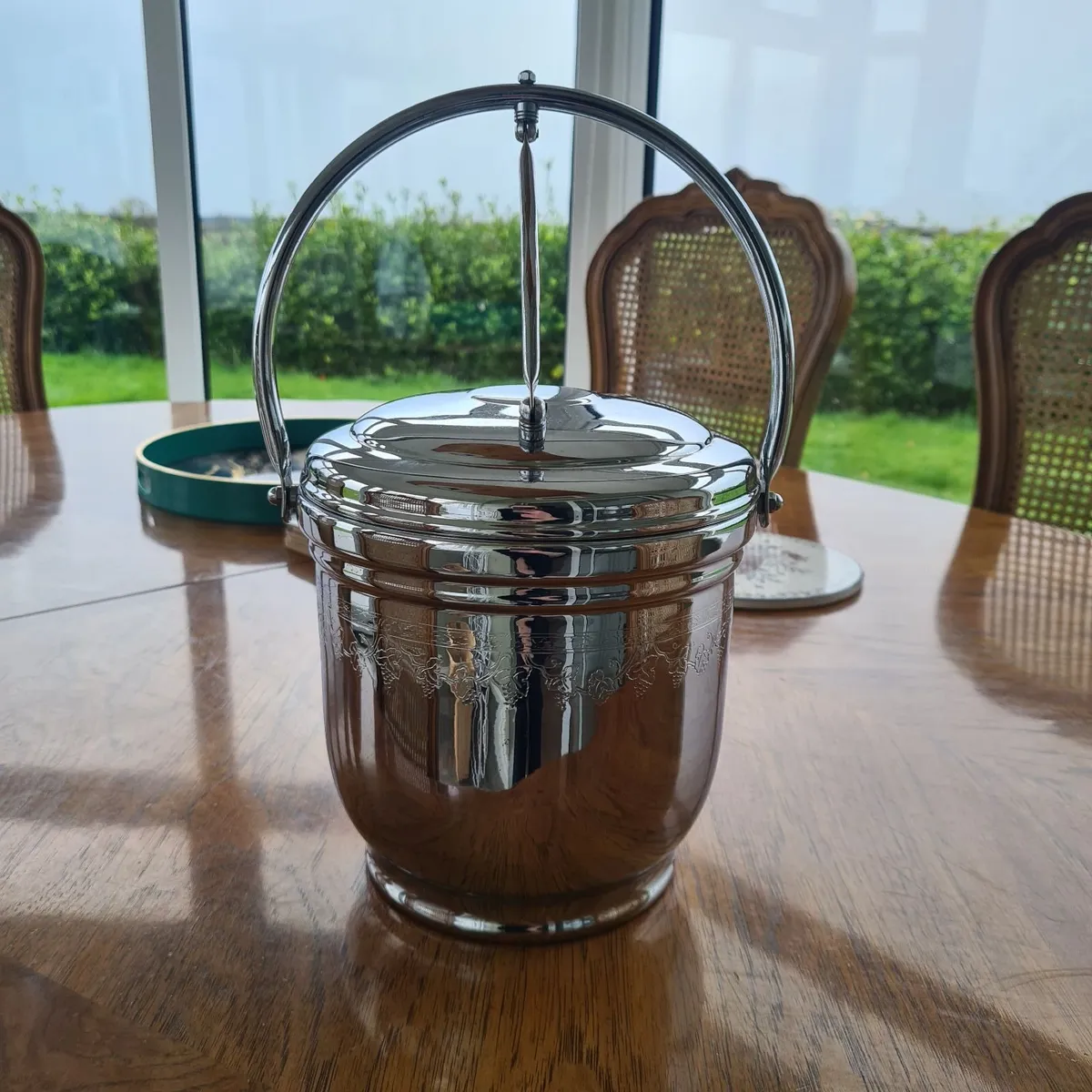 Vintage Chromium on Solid Brass Ice Bucket - Image 2