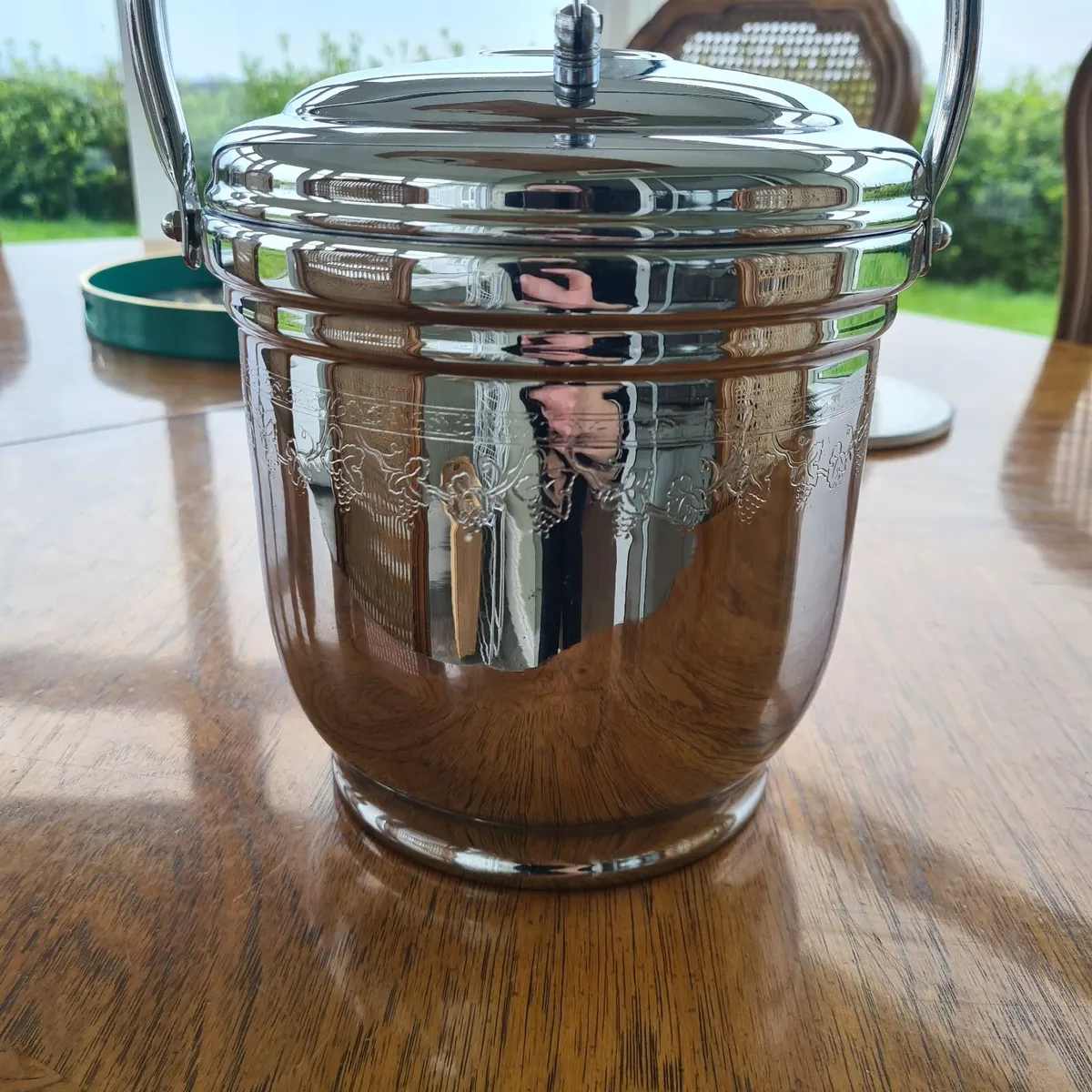 Vintage Chromium on Solid Brass Ice Bucket - Image 3