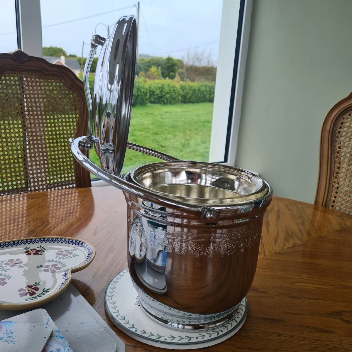 Vintage Chromium on Solid Brass Ice Bucket - Image 4