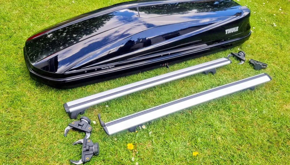 Thule Touring Sport roof box and Ford cross bars - Image 1