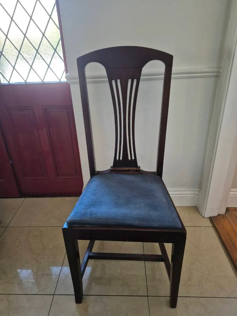 4 mahogany Canterbury dining chairs - Image 3