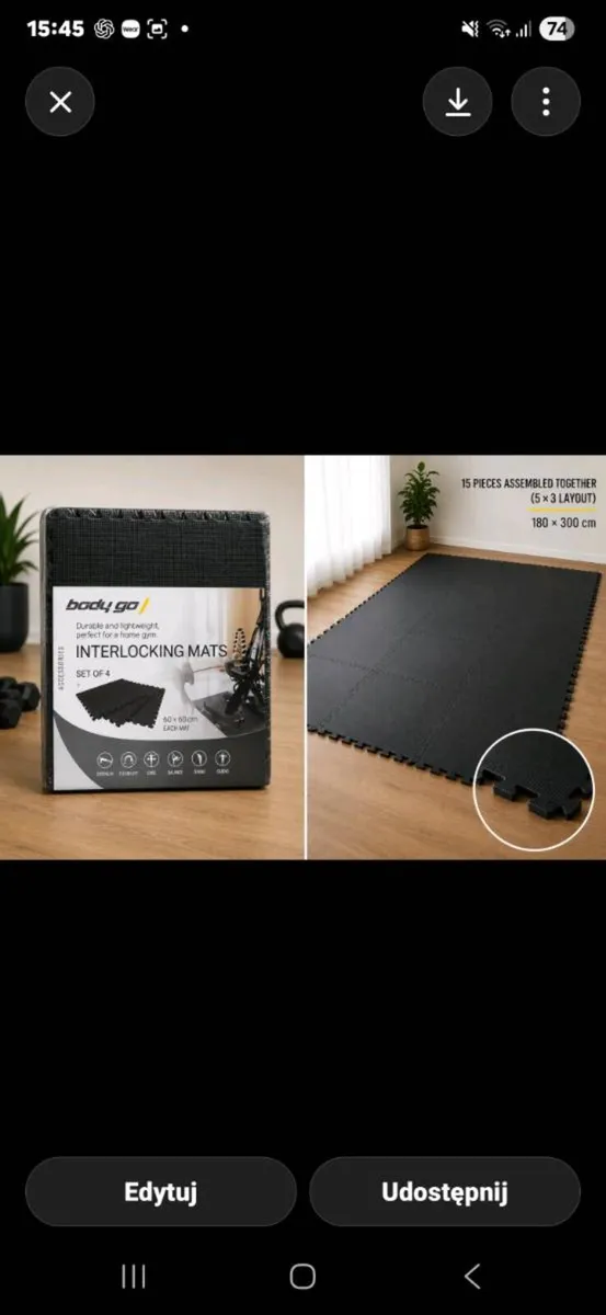 INTER LOCKING MATS 60x60 GYM/MARTIAL ARTS - Image 1