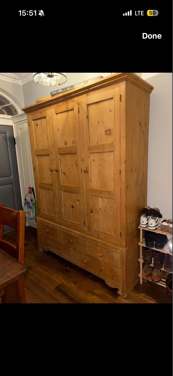 Solid Pine Triple Wardrobe 20x80x60 - Image 1