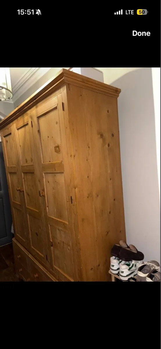 Solid Pine Triple Wardrobe 20x80x60 - Image 2