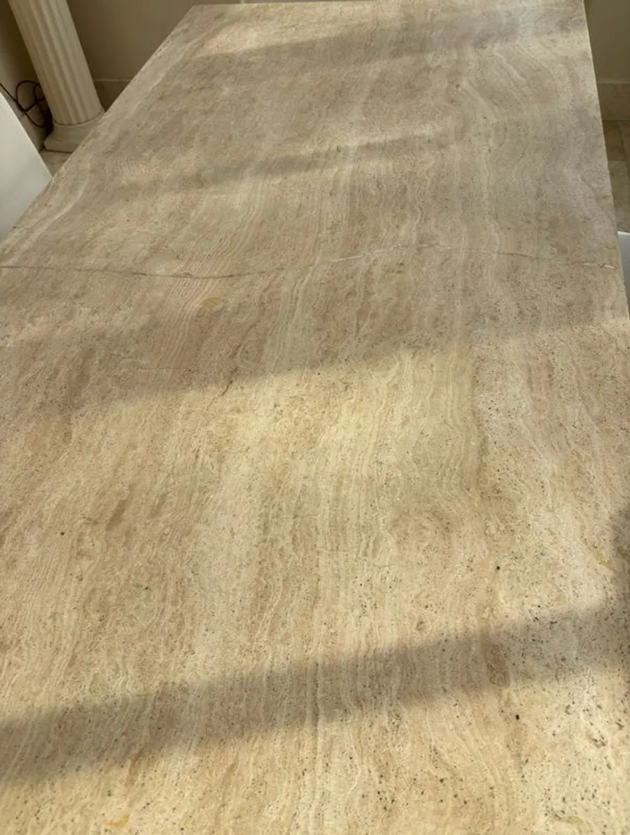Travertine marble table - Image 1